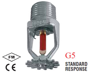 Sprinklere cromate tip SP - raspuns standard - montare suspendat